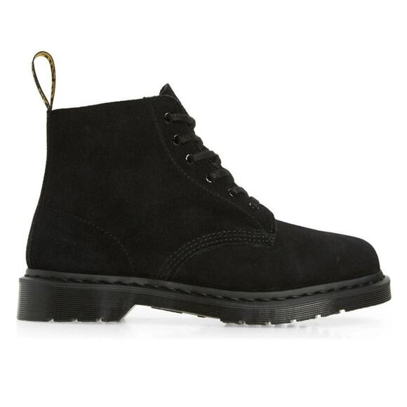Dr. Martens 101 Mono Lace-Up Boot black suede leather men's‎ size 8 new Grunge - Picture 1 of 13